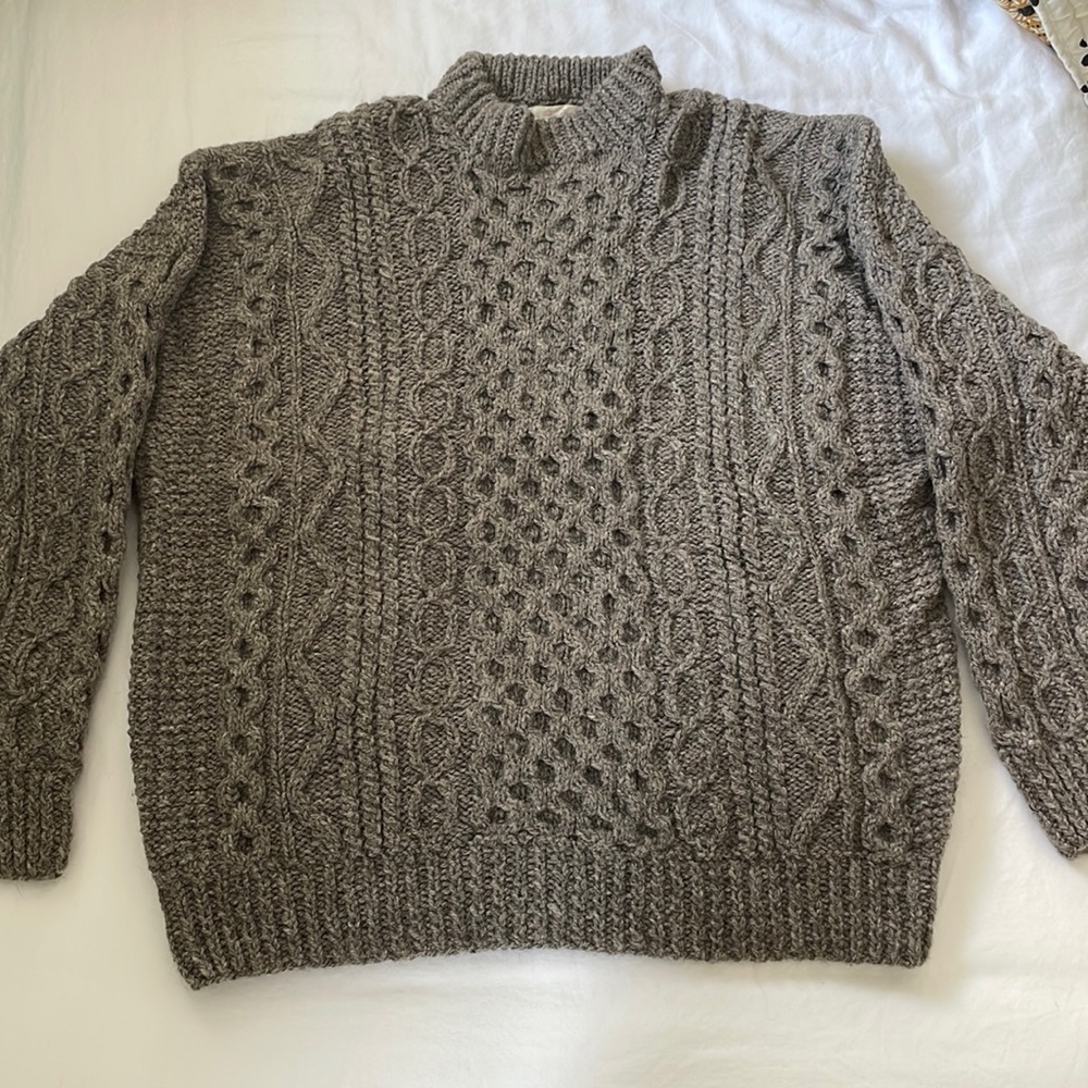 Mens Aran Island Sweater Hand-knit in Ireland